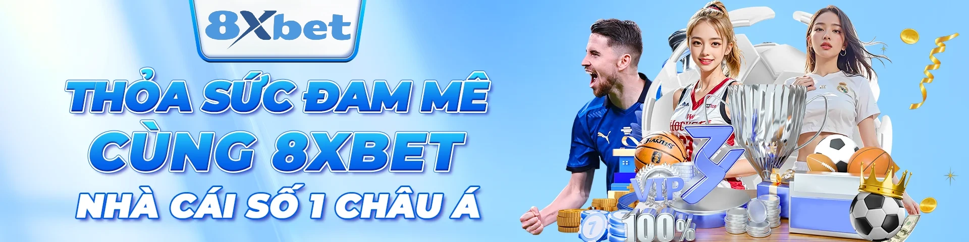 Banner giới thiệu thương hiệu 8Xbet